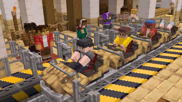 Screenshot of the Minecraft Bedrock Marketplace product Roller Coaster Add-On created by Lofi Girl.