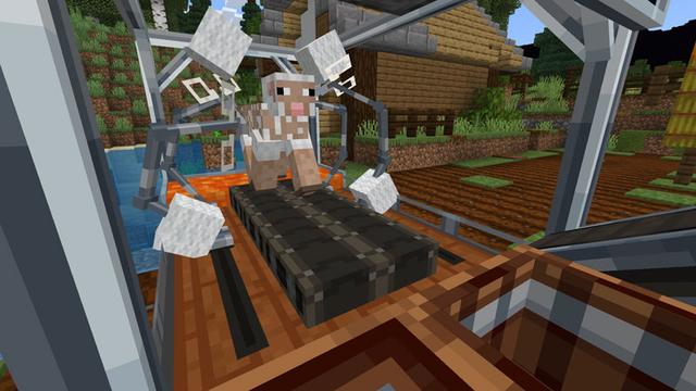 Screenshot of the Minecraft Bedrock Marketplace product AFK Farms Add-On created by Logdotzip.