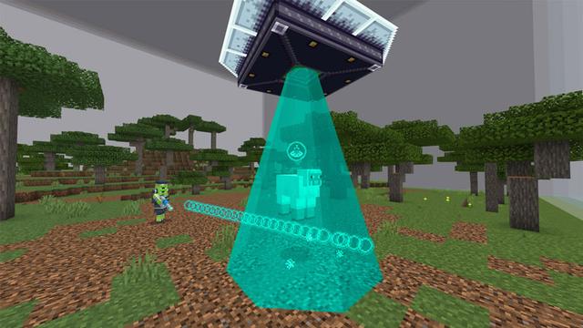 Screenshot of the Minecraft Bedrock Marketplace product Alien Abduction created by Logdotzip.