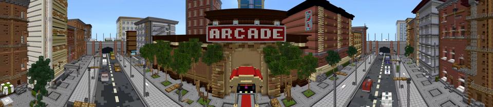 Panorama of the Minecraft Bedrock Marketplace product Arcade Dropper created by Logdotzip.
