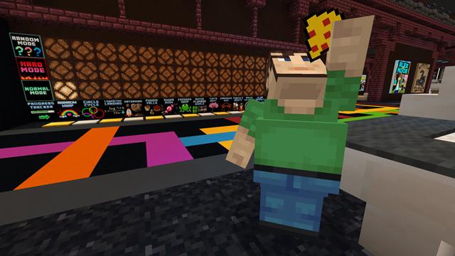 Screenshot of the Minecraft Bedrock Marketplace product Arcade Dropper created by Logdotzip.