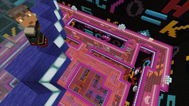 Screenshot of the Minecraft Bedrock Marketplace product Arcade Dropper created by Logdotzip.