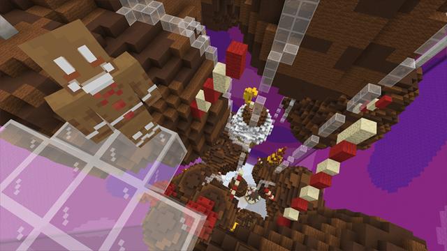 Screenshot of the Minecraft Bedrock Marketplace product Arcade Dropper created by Logdotzip.