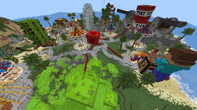 Screenshot of the Minecraft Bedrock Marketplace product Big Block Island created by Logdotzip.
