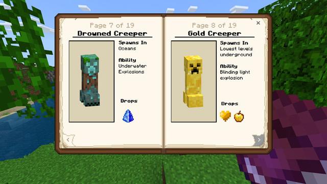 Screenshot of the Minecraft Bedrock Marketplace product Biome Creepers created by Logdotzip.