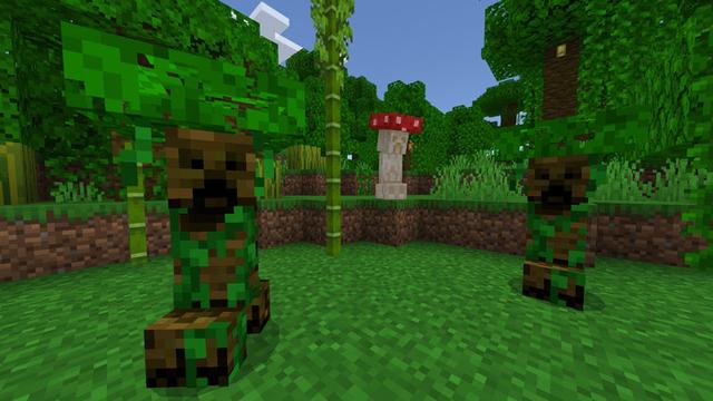 Screenshot of the Minecraft Bedrock Marketplace product Biome Creepers created by Logdotzip.