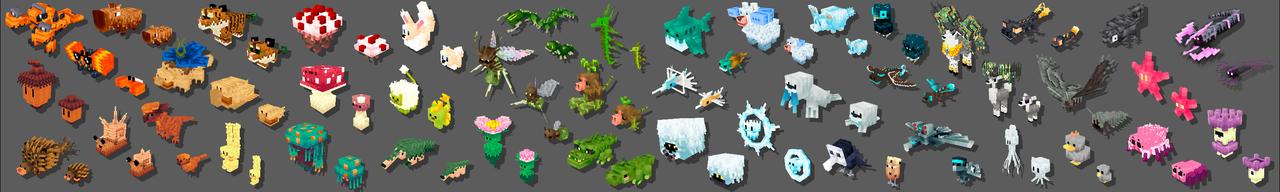 Panorama of the Minecraft Bedrock Marketplace product Biome Pets Add-On created by Logdotzip.
