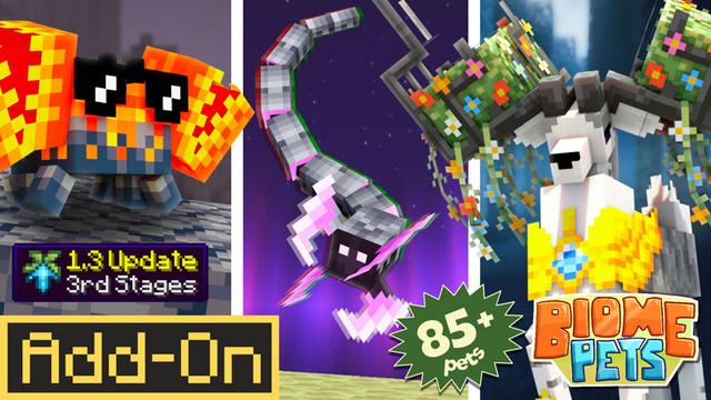 Thumbnail of the Minecraft Bedrock Marketplace product Biome Pets Add-On created by Logdotzip.