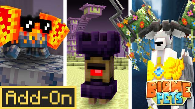 Thumbnail of the Minecraft Bedrock Marketplace product Biome Pets Add-On created by Logdotzip.