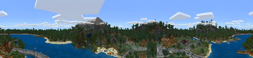 Panorama of the Minecraft Bedrock Marketplace product Block Ness Monster created by Logdotzip.