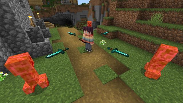 Screenshot of the Minecraft Bedrock Marketplace product Craftee’s Custom Hearts [DX] v1.1 created by Logdotzip.