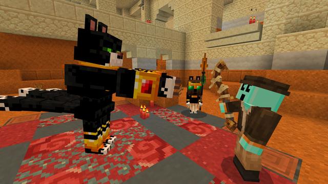 Screenshot of the Minecraft Bedrock Marketplace product Craftee's Pyramid Plunder created by Logdotzip.
