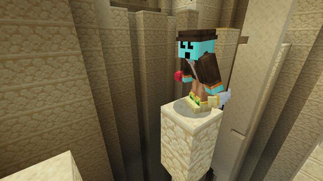 Screenshot of the Minecraft Bedrock Marketplace product Craftee's Pyramid Plunder created by Logdotzip.