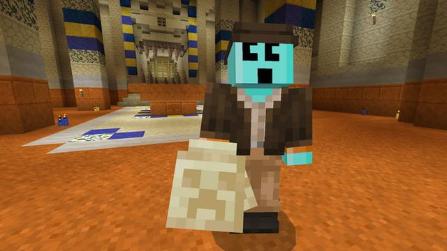 Screenshot of the Minecraft Bedrock Marketplace product Craftee's Pyramid Plunder created by Logdotzip.