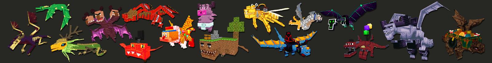 Panorama of the Minecraft Bedrock Marketplace product Cursed Dragons created by Logdotzip.