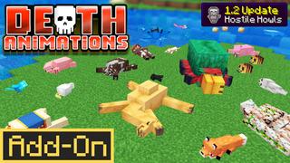 Thumbnail of the Minecraft Bedrock Marketplace product Death Animations v1.2 Add-On created by Logdotzip.