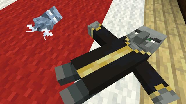Screenshot of the Minecraft Bedrock Marketplace product Death Animations Add-On created by Logdotzip.