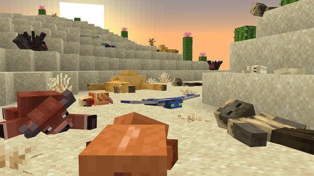 Screenshot of the Minecraft Bedrock Marketplace product Death Animations Add-On created by Logdotzip.