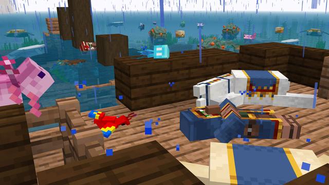 Screenshot of the Minecraft Bedrock Marketplace product Death Animations Add-On created by Logdotzip.