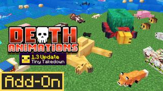 Thumbnail of the Minecraft Bedrock Marketplace product Death Animations Add-On created by Logdotzip.