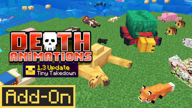 Thumbnail of the Minecraft Bedrock Marketplace product Death Animations Add-On created by Logdotzip.