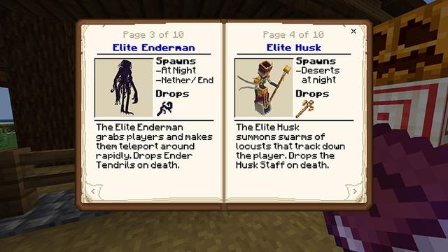 Screenshot of the Minecraft Bedrock Marketplace product Elite Mobs created by Logdotzip.