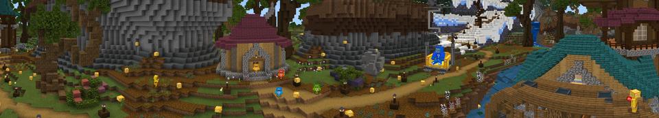 Panorama of the Minecraft Bedrock Marketplace product Living Lucky Blocks created by Logdotzip.