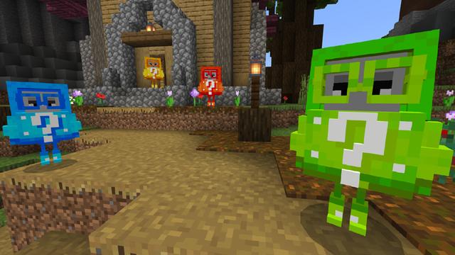 Screenshot of the Minecraft Bedrock Marketplace product Living Lucky Blocks created by Logdotzip.