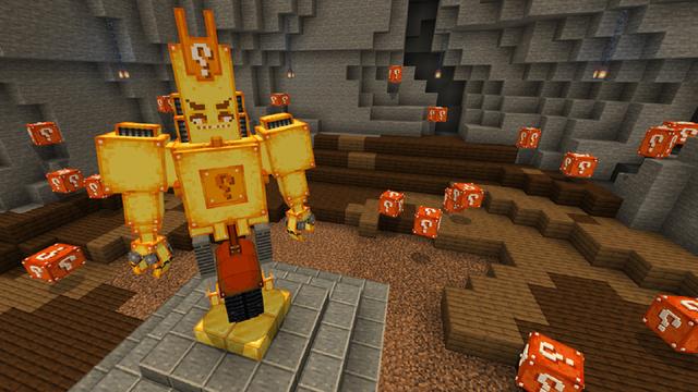 Screenshot of the Minecraft Bedrock Marketplace product Living Lucky Blocks created by Logdotzip.