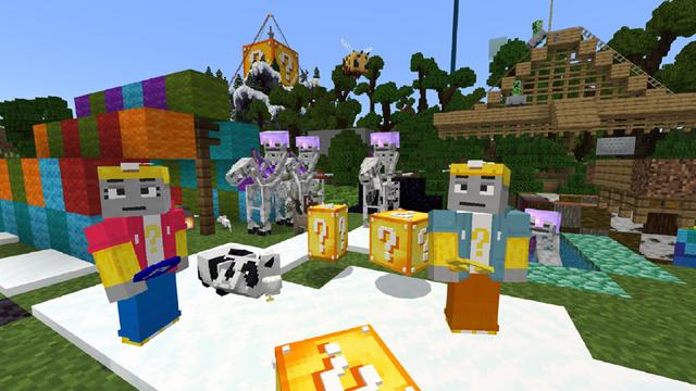 Screenshot of the Minecraft Bedrock Marketplace product Living Lucky Blocks created by Logdotzip.
