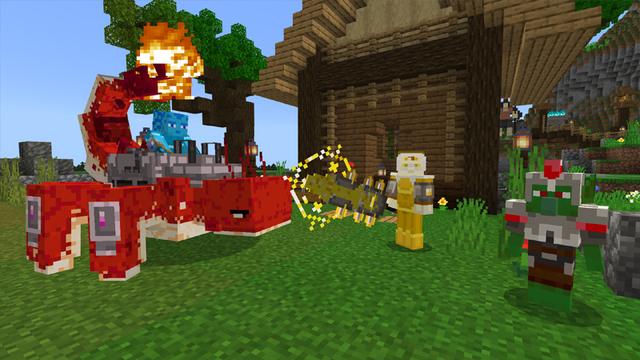 Screenshot of the Minecraft Bedrock Marketplace product Magic Weapons created by Logdotzip.