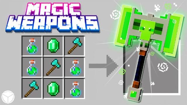 Thumbnail of the Minecraft Bedrock Marketplace product Magic Weapons created by Logdotzip.