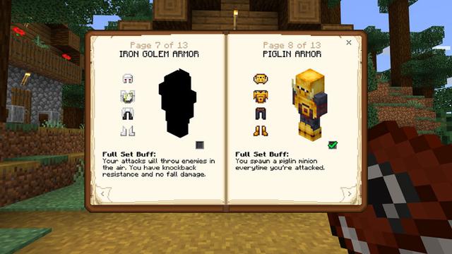 Screenshot of the Minecraft Bedrock Marketplace product Mob Armor created by Logdotzip.