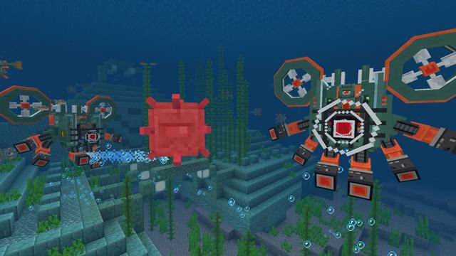 Screenshot of the Minecraft Bedrock Marketplace product Mob Mechs created by Logdotzip.