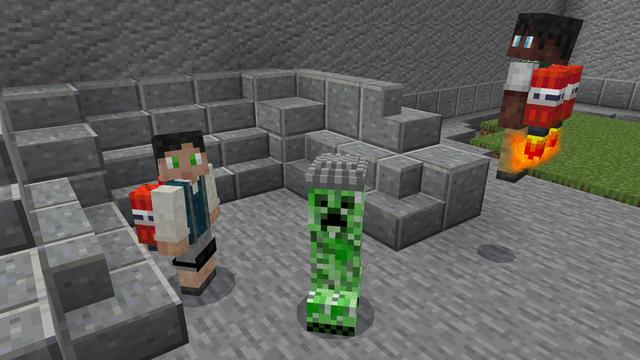 Screenshot of the Minecraft Bedrock Marketplace product Mob School created by Logdotzip.