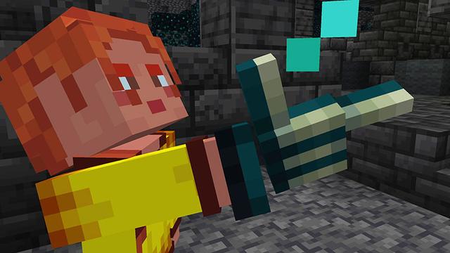 Screenshot of the Minecraft Bedrock Marketplace product Mob Weapons Add-On created by Logdotzip.