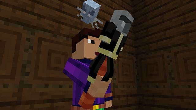 Screenshot of the Minecraft Bedrock Marketplace product Mob Weapons Add-On created by Logdotzip.