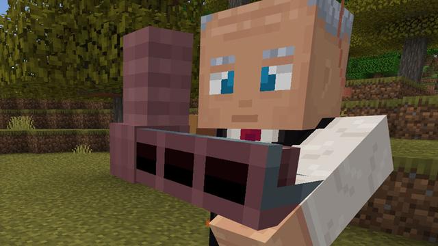 Screenshot of the Minecraft Bedrock Marketplace product Mob Weapons created by Logdotzip.