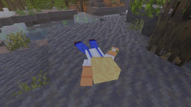 Screenshot of the Minecraft Bedrock Marketplace product Player Death Animations created by Logdotzip.