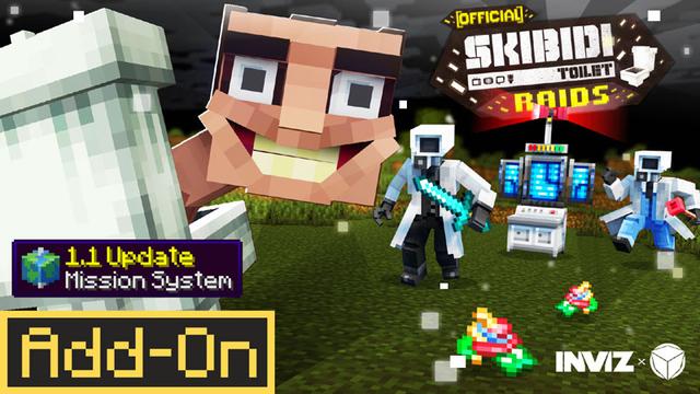 Thumbnail of the Minecraft Bedrock Marketplace product Skibidi Toilet Raids v1.1 created by Logdotzip.