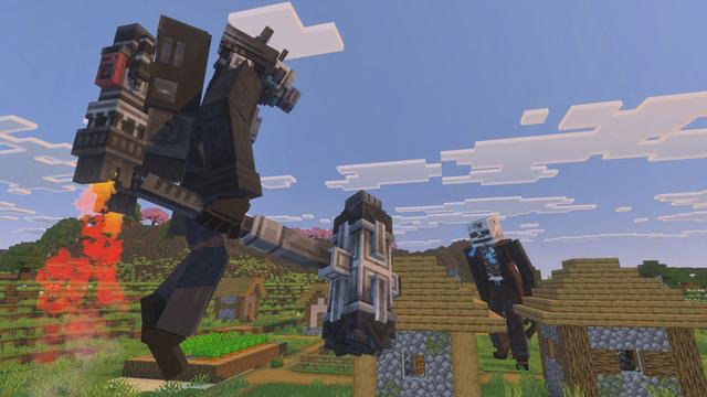 Screenshot of the Minecraft Bedrock Marketplace product Skibidi Toilet Titan Wars created by Logdotzip.