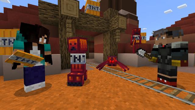 Screenshot of the Minecraft Bedrock Marketplace product TNT Islands created by Logdotzip.
