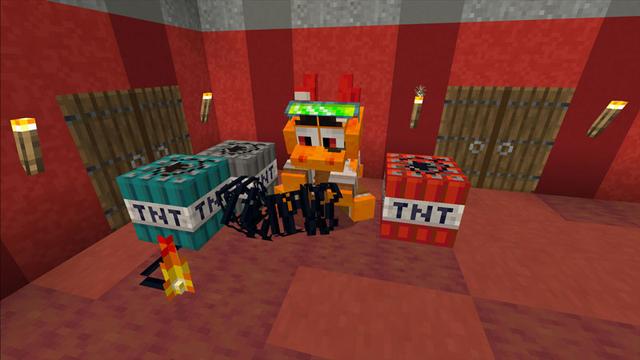 Screenshot of the Minecraft Bedrock Marketplace product TNT Mobs created by Logdotzip.
