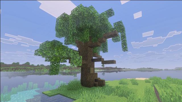 Screenshot of the Minecraft Bedrock Marketplace product Vertical Slabs Add-On created by Logdotzip.