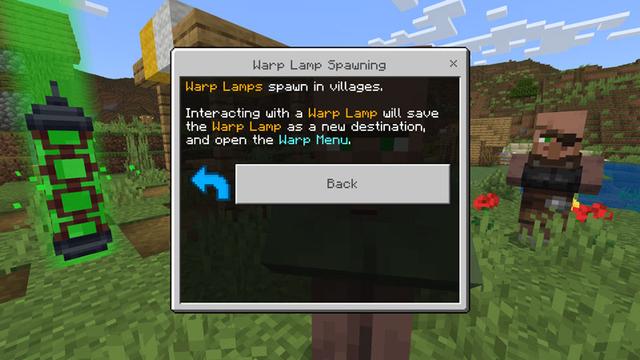 Screenshot of the Minecraft Bedrock Marketplace product Warp Lamps v1.2 Add-On created by Logdotzip.