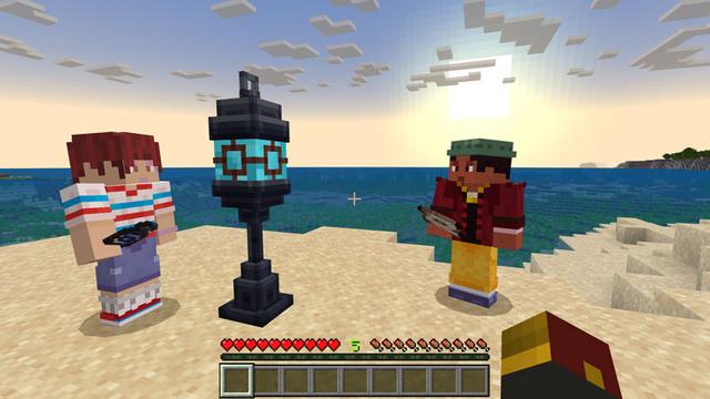 Screenshot of the Minecraft Bedrock Marketplace product Warp Lamps v1.2 Add-On created by Logdotzip.