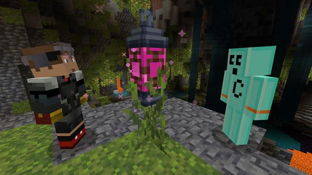 Screenshot of the Minecraft Bedrock Marketplace product Warp Lamps v1.2 Add-On created by Logdotzip.