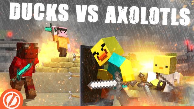 Thumbnail of the Minecraft Bedrock Marketplace product Ducks vs Axolotls created by Loose Screw.