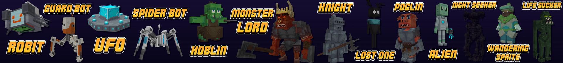 Panorama of the Minecraft Bedrock Marketplace product More Creatures Add-On created by Loose Screw.