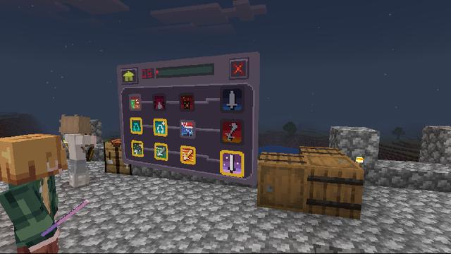 Screenshot of the Minecraft Bedrock Marketplace product Perk Trees Add-On created by Loose Screw.